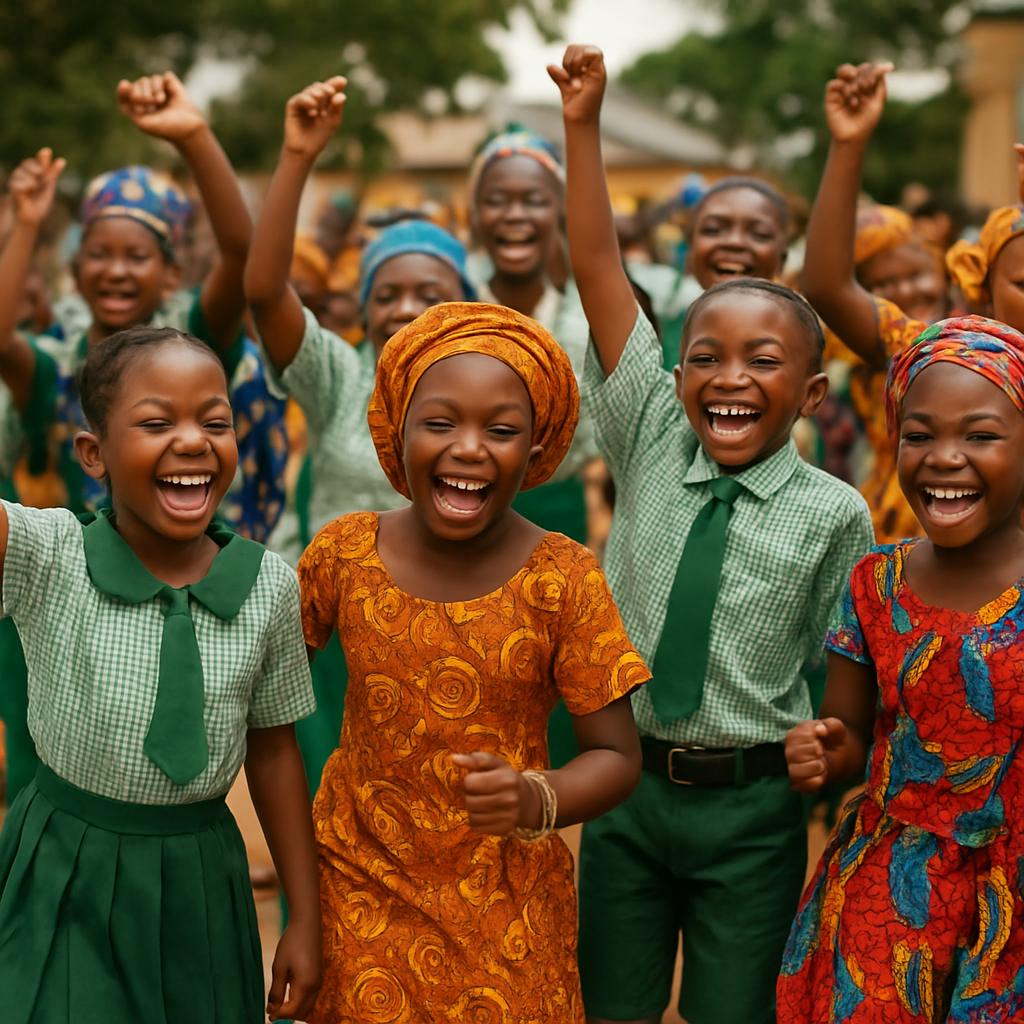 Pupils celebrating cultural day